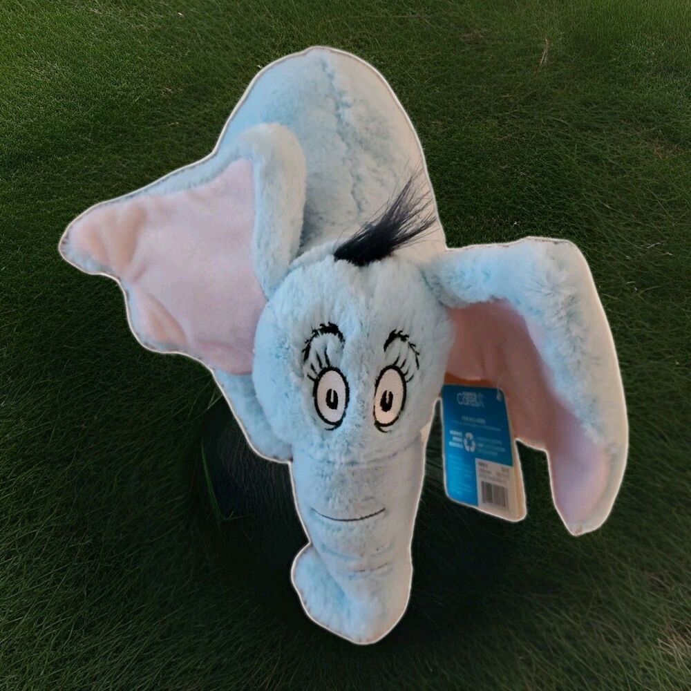 New 2013 Kohl's Cares Dr. Seuss Horton Hears A Who! Elephant Fuzzy Blue Plush